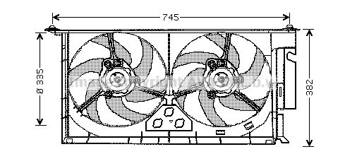 AVA QUALITY COOLING Tuuletin, moottorin jäähdytys PE7537